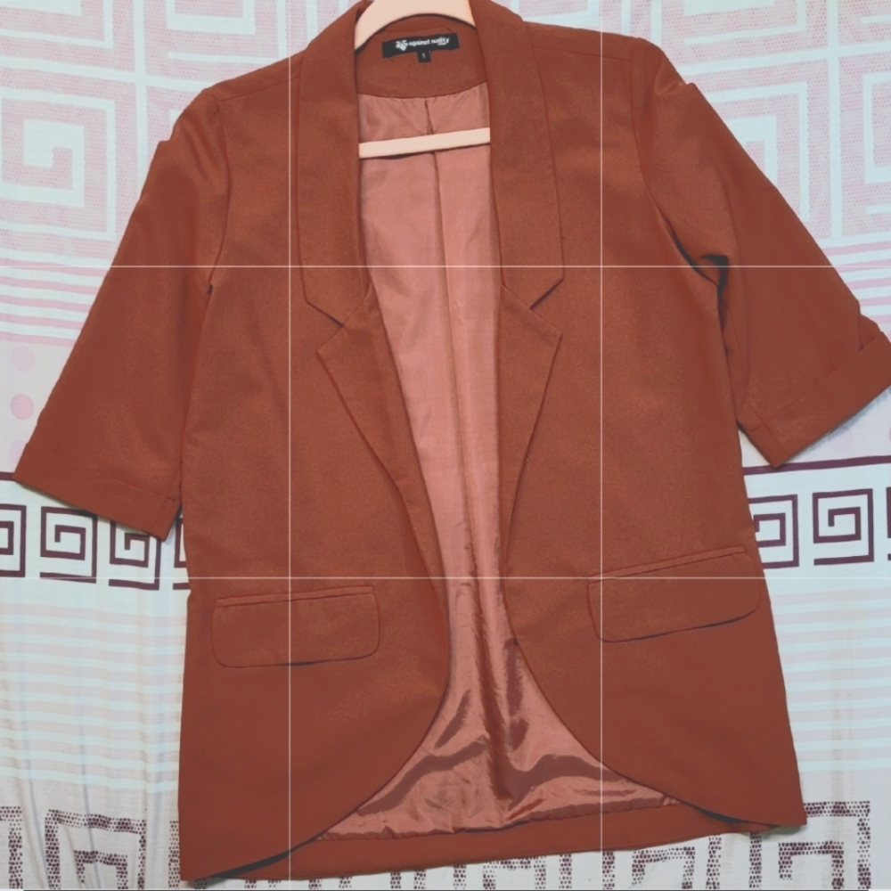 Rust, Lightweight Blazer, Size S